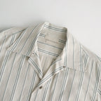 STRIPE OPEN COLLAR FRINGE SHIRT #IVORY [YK24SS0640SH]