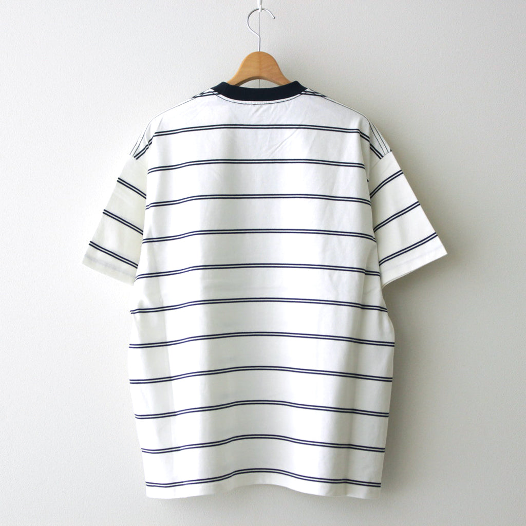 MULTI BORDER S/S TEE #WHITE [FSC241-70101]