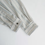 STRIPE OPEN COLLAR FRINGE SHIRT #IVORY [YK24SS0640SH]