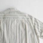 STRIPE OPEN COLLAR FRINGE SHIRT #IVORY [YK24SS0640SH]