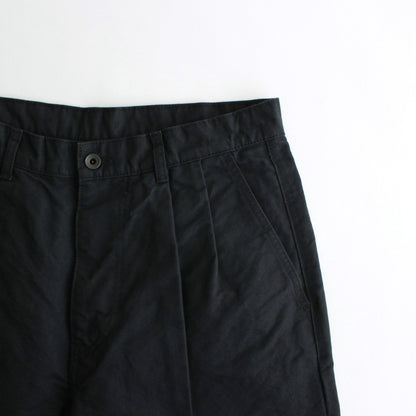 Washi Duck Two Tuck Pants #BLACK [GU241-40154]