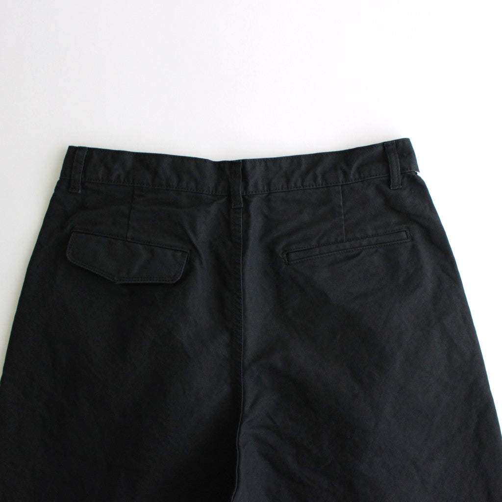 Washi Duck Two Tuck Pants #BLACK [GU241-40154]