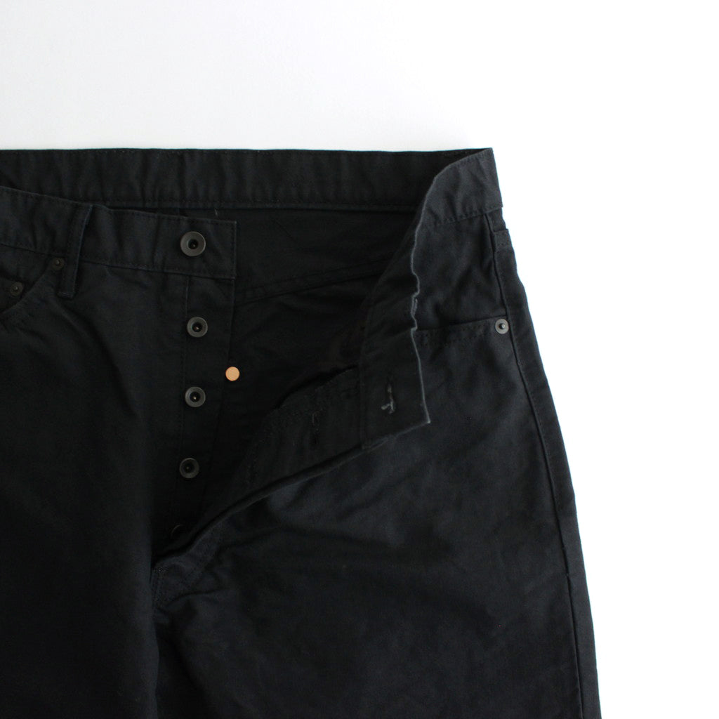 Washi Duck Five Pocket Wide Straight Pants #BLACK [GU241-40153]