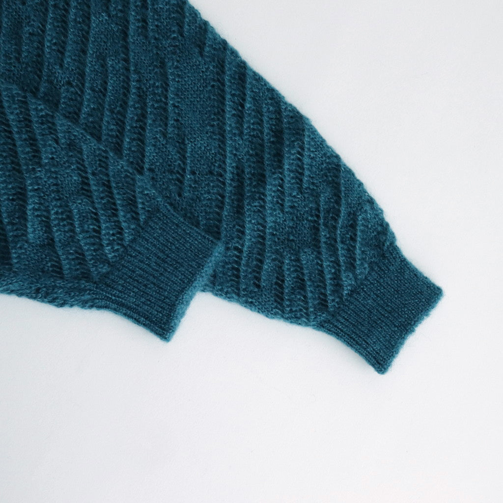 SILK MOHAIR PULLOVER SWEATER #PEACOCK [YK24SS0671S]