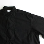 Cotton Linen Moleskin Overdyed Kung-Fu Jacket #BLACK [GM241-20089]