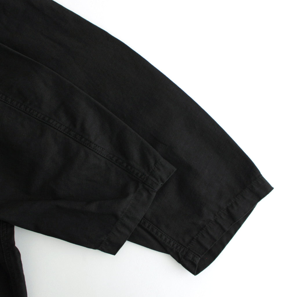 Cotton Linen Moleskin Overdyed Kung-Fu Jacket #BLACK [GM241-20089]