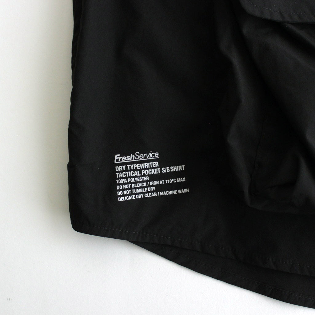 DRY TYPEWRITER TACTICAL POCKET S/S SHIRT #BLACK [FSC241-50106B]