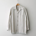 STRIPE OPEN COLLAR FRINGE SHIRT #IVORY [YK24SS0640SH]