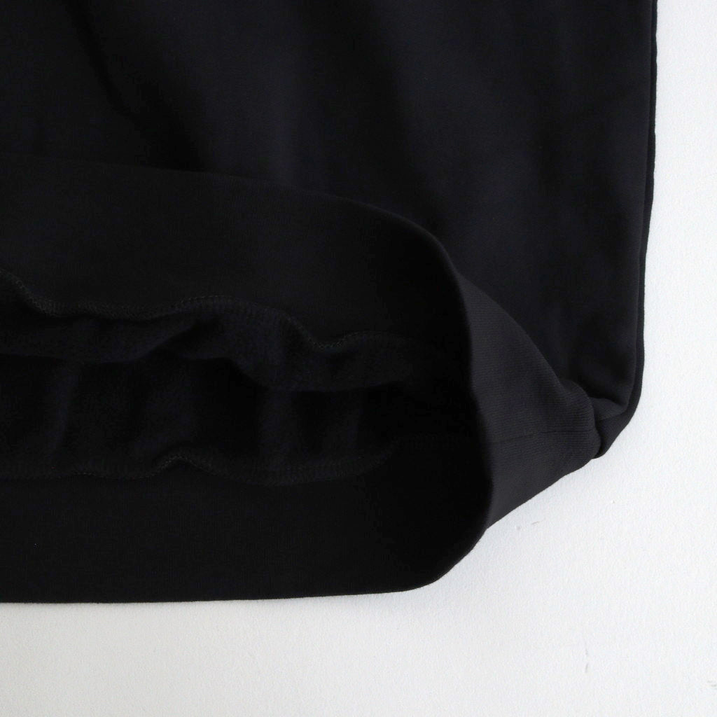 ELASTIC HIGH GAUGE SWEAT HALF ZIP P/O #INK BLACK [A24AP01NU]