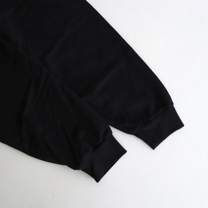 ELASTIC HIGH GAUGE SWEAT HALF ZIP P/O #INK BLACK [A24AP01NU]