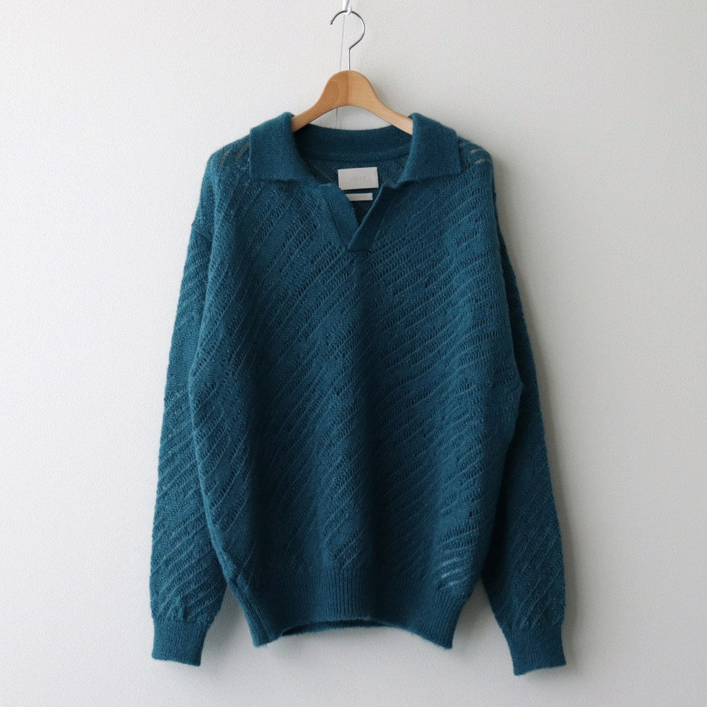 SILK MOHAIR PULLOVER SWEATER #PEACOCK [YK24SS0671S]