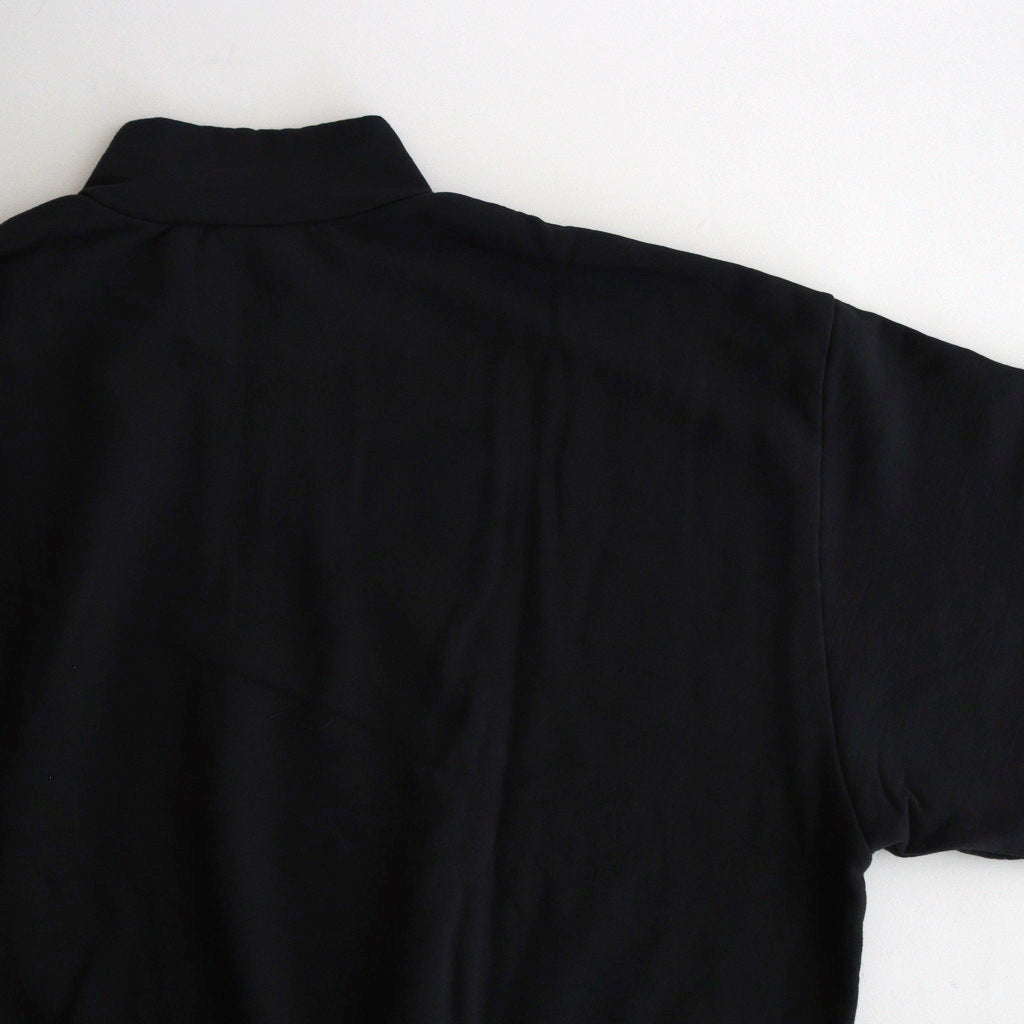 ELASTIC HIGH GAUGE SWEAT HALF ZIP P/O #INK BLACK [A24AP01NU]