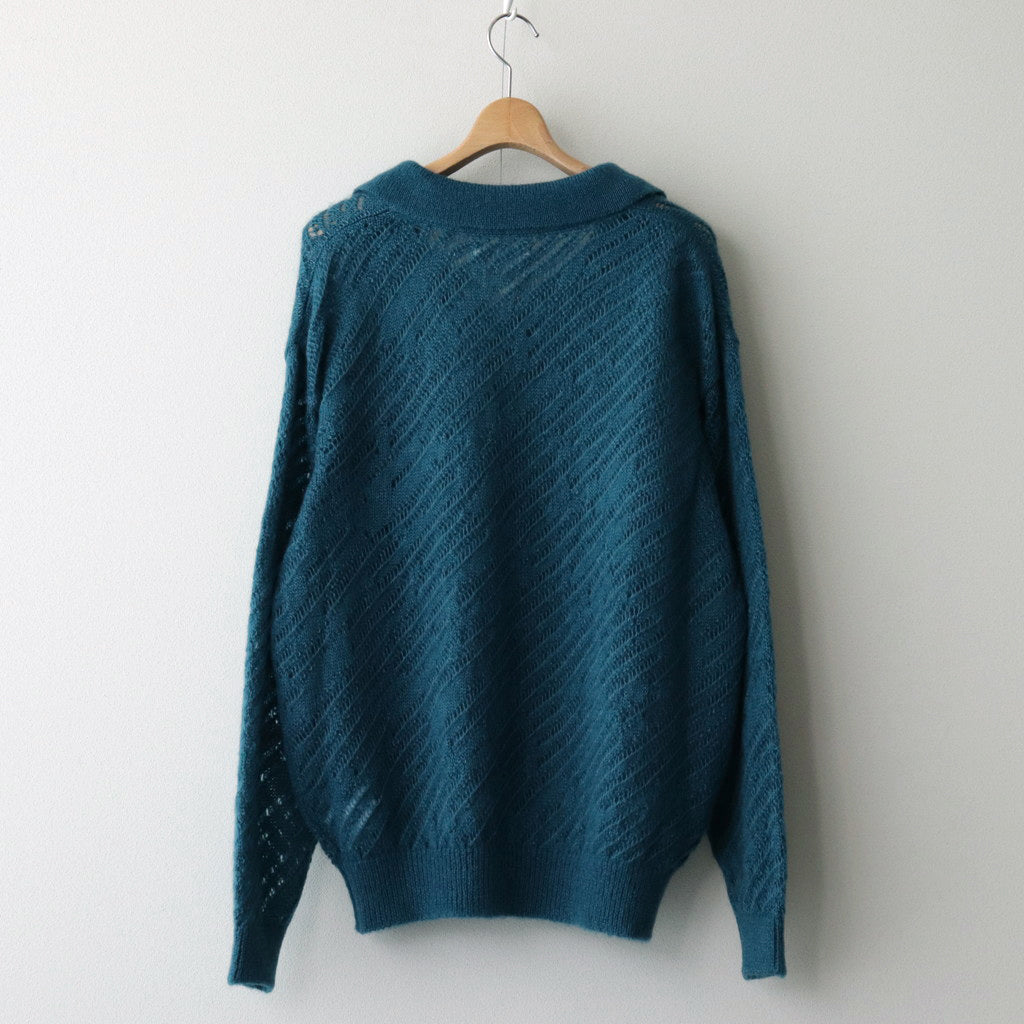 SILK MOHAIR PULLOVER SWEATER #PEACOCK [YK24SS0671S]