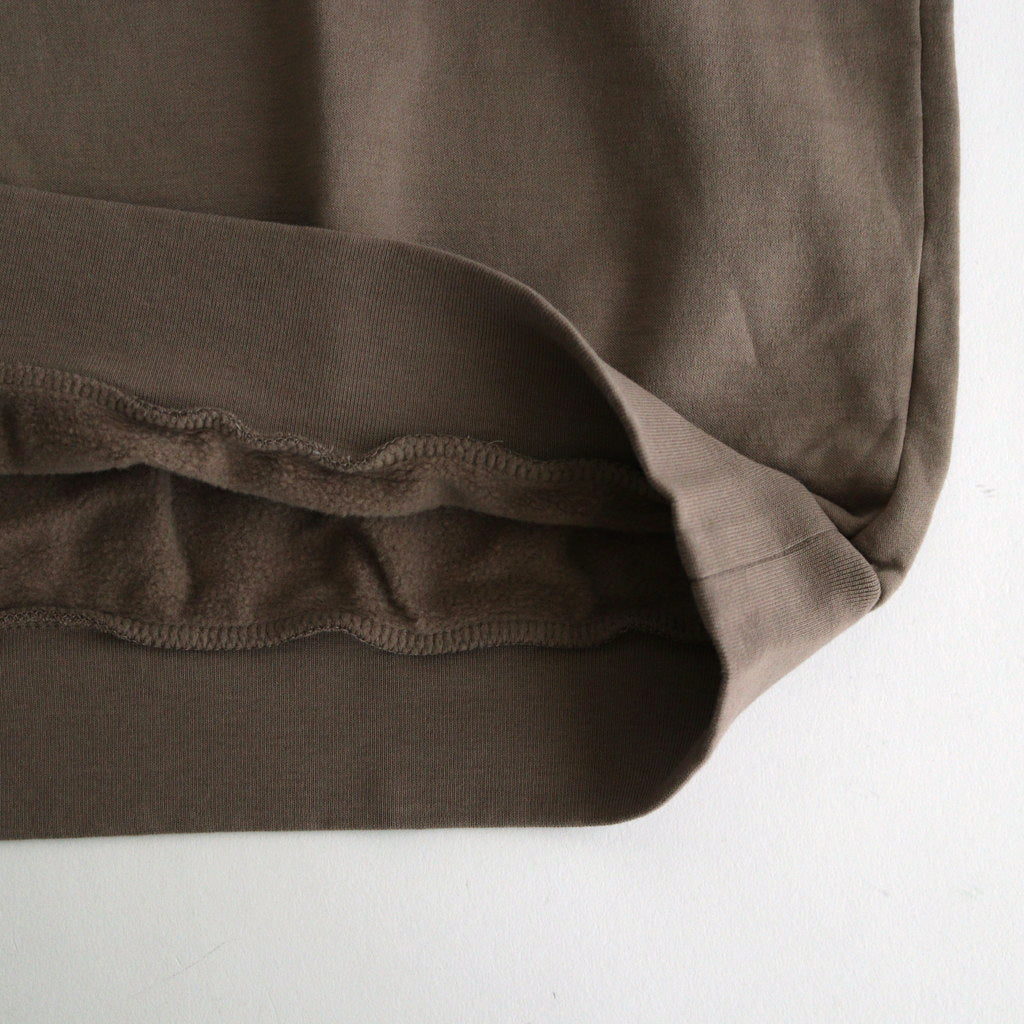 ELASTIC HIGH GAUGE SWEAT HALF ZIP P/O #GRAY BEIGE [A24AP01NU]