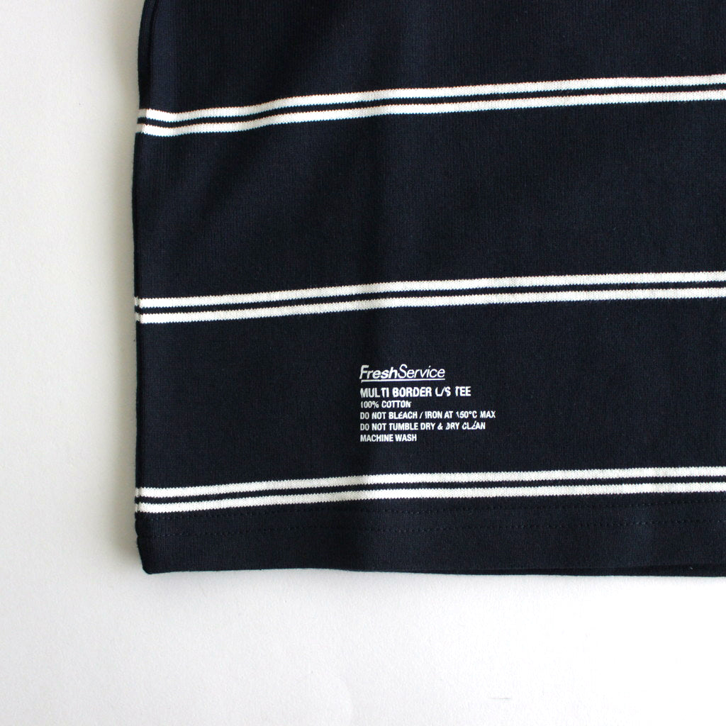 MULTI BORDER L/S TEE #NAVY [FSC241-70102]