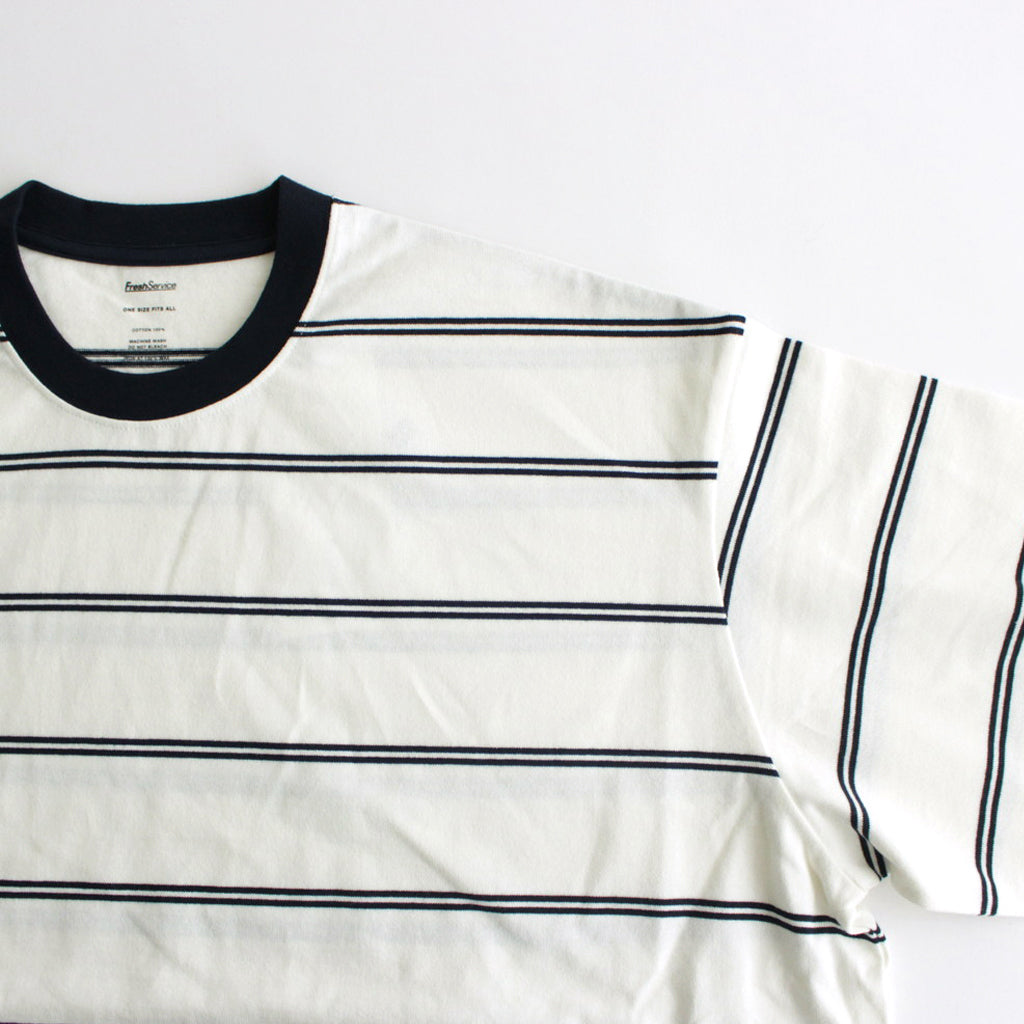 MULTI BORDER L/S TEE #WHITE [FSC241-70102]