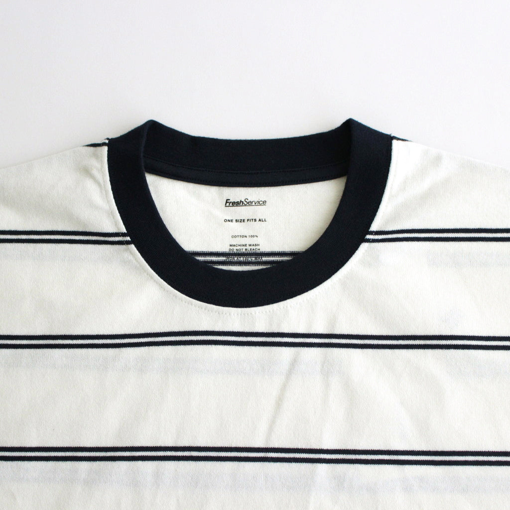 MULTI BORDER L/S TEE #WHITE [FSC241-70102]