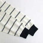 MULTI BORDER L/S TEE #WHITE [FSC241-70102]