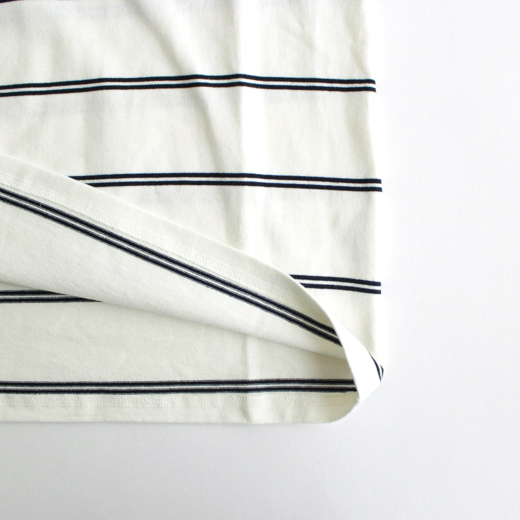 MULTI BORDER L/S TEE #WHITE [FSC241-70102]