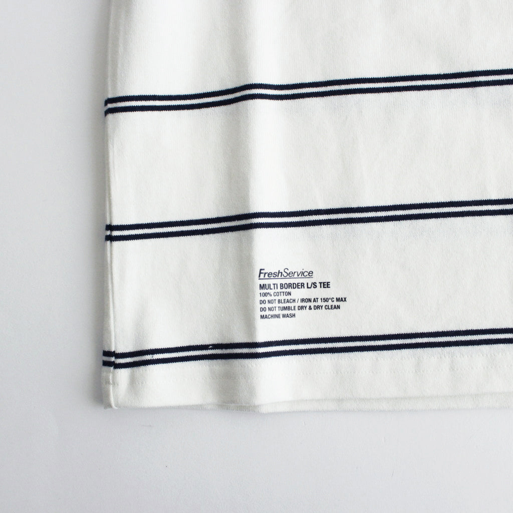MULTI BORDER S/S TEE #WHITE [FSC241-70101]
