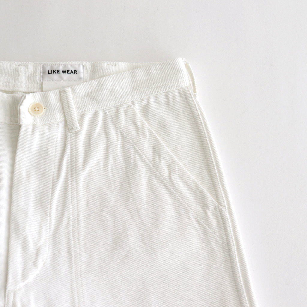 US NAVY PANTS WIDE #white [23641]