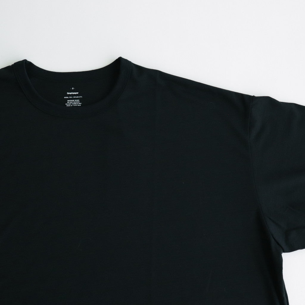 Wool CorduraR S/S Tee #BLACK [GU241-70301B]