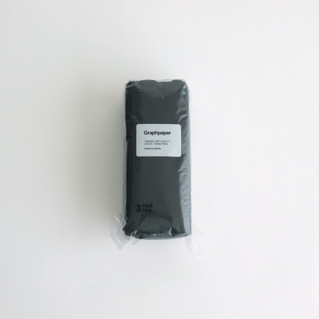 Graphpaper TABI 3-Pack Socks #BLACK [GU241-90233C]