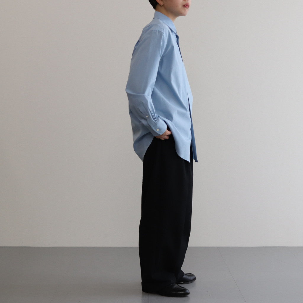 WASHED FINX TWILL SHIRT #SAX BLUE [A24SS04TN] - ciacura 三重県