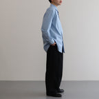 WASHED FINX TWILL SHIRT #SAX BLUE [A24SS04TN]