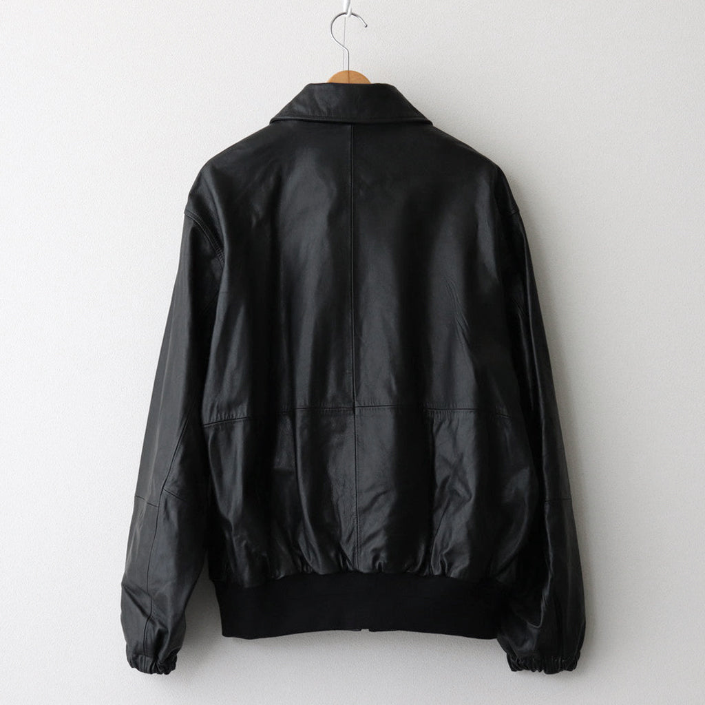 LEATHER ZIP SHORT JACKET #BLACK [ST.921]