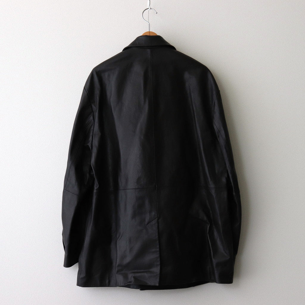 LEATHER DOUBLE BRESTED JACKET #DARK BROWN [ST.920]