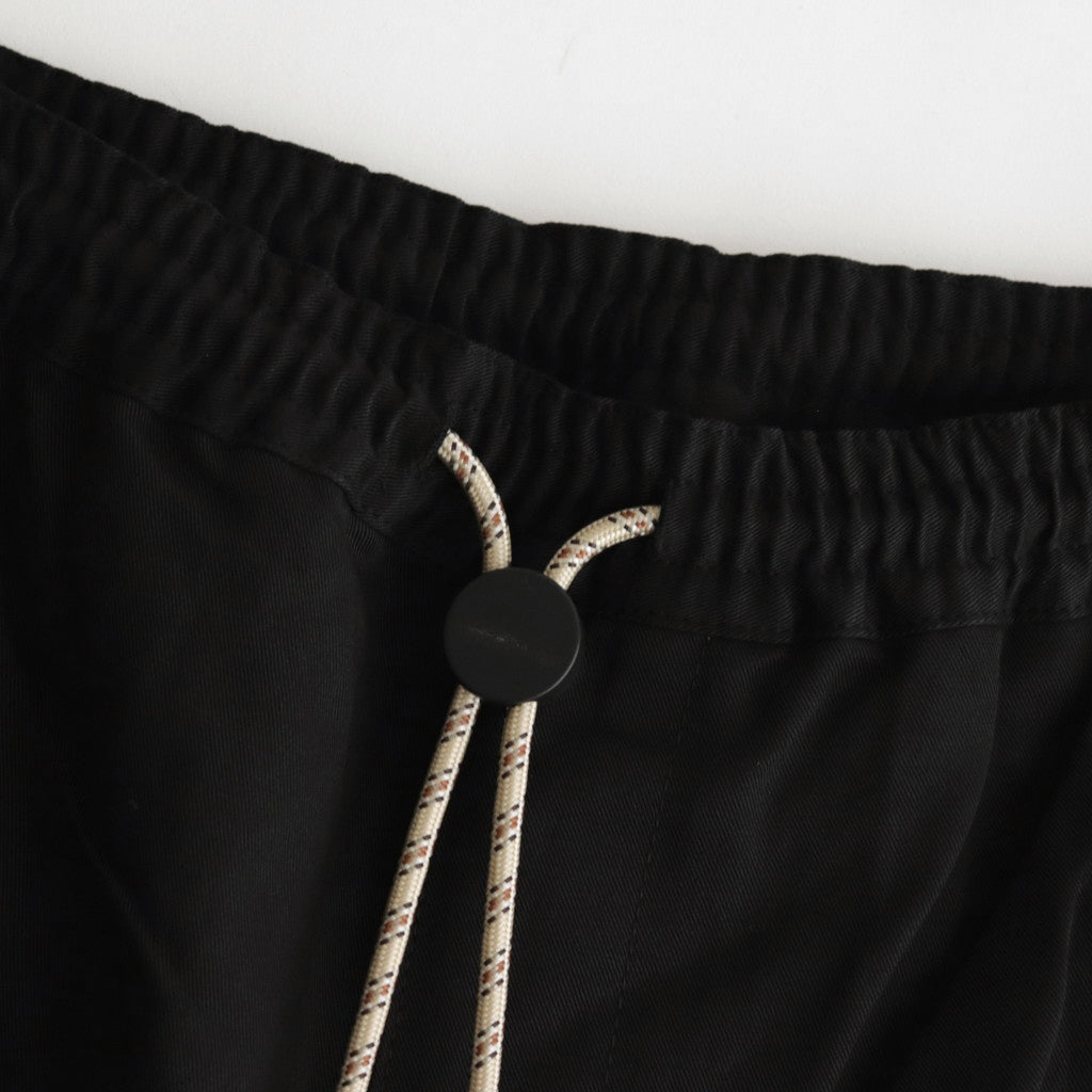 Cotton linen twill easy pants #BLACK [HM-P005-051]