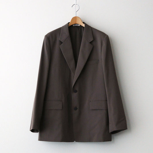 LIGHT WOOL MAX GABARDINE JACKET #TOP BROWN [A24AJ01MG]