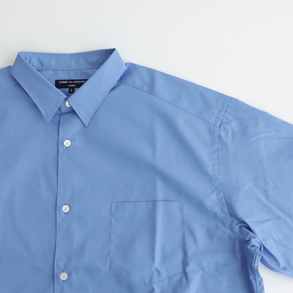 Cotton broadcloth L/S shirt #SAX [HM-B102-051]