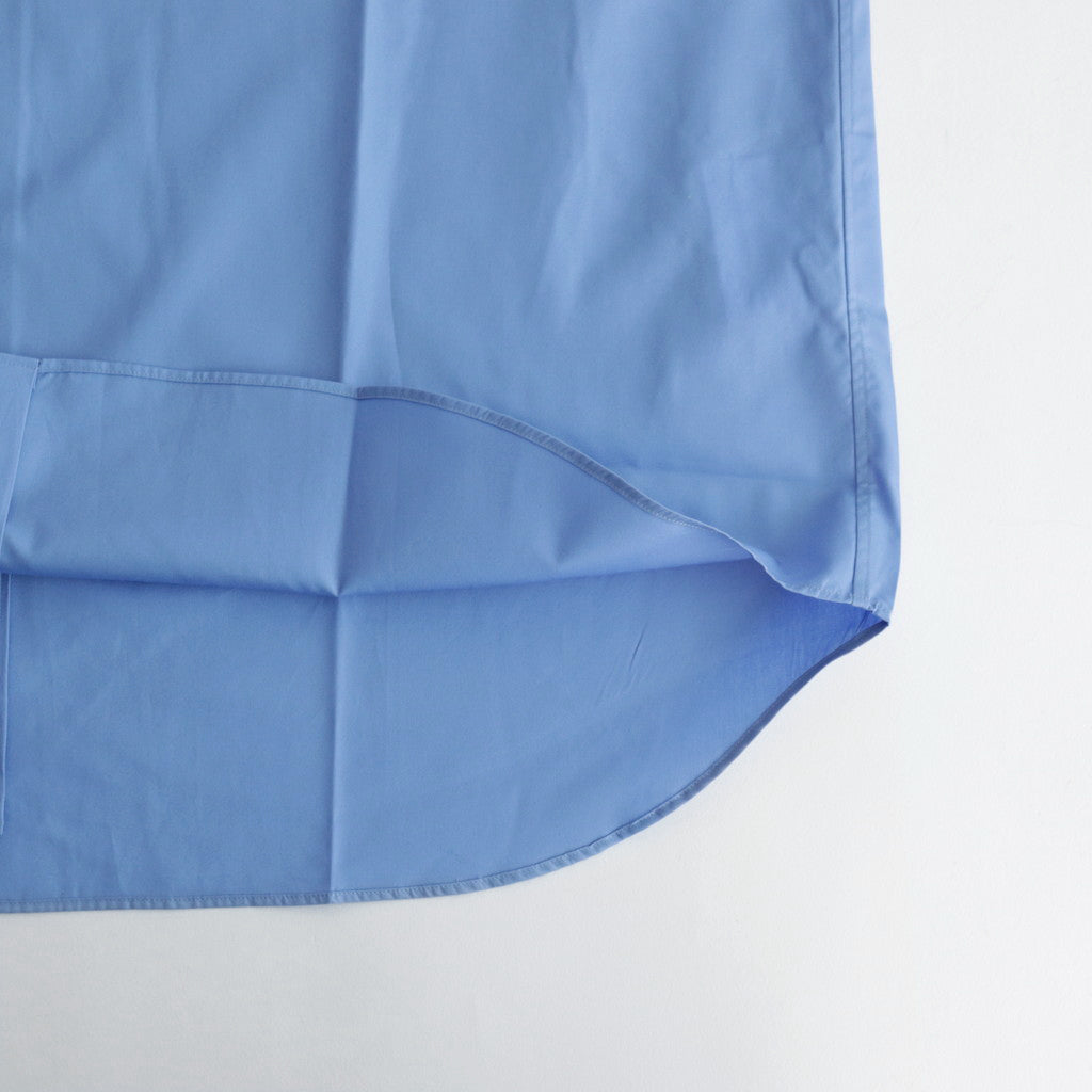 Cotton broadcloth L/S shirt #SAX [HM-B102-051]