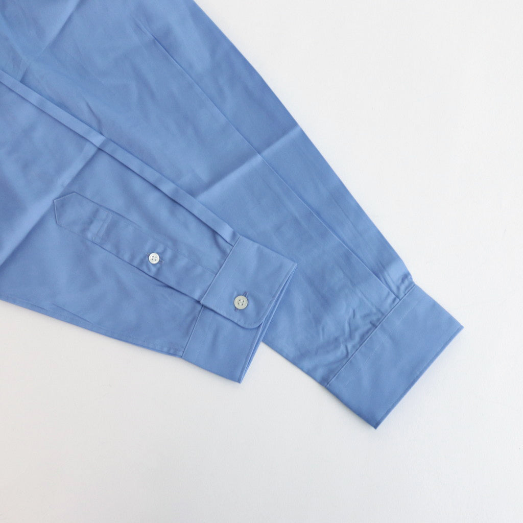 Cotton broadcloth L/S shirt #SAX [HM-B102-051]