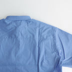 Cotton broadcloth L/S shirt #SAX [HM-B102-051]