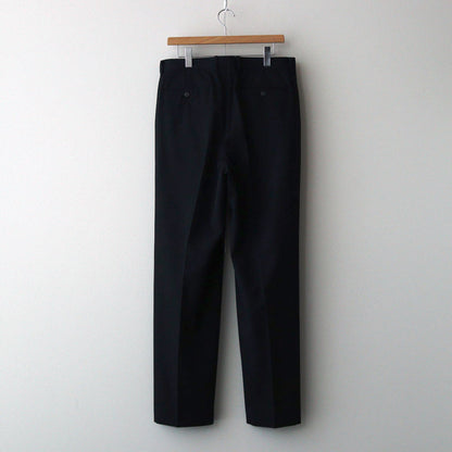 LIGHT WOOL MAX GABARDINE TWO-TUCK SLACKS #TOP BLACK [A24AP03MG]