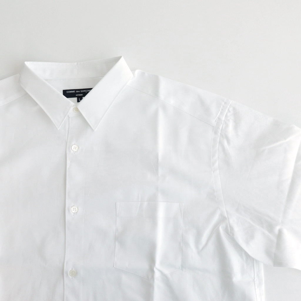 Cotton broadcloth L/S shirt #WHITE [HM-B102-051]