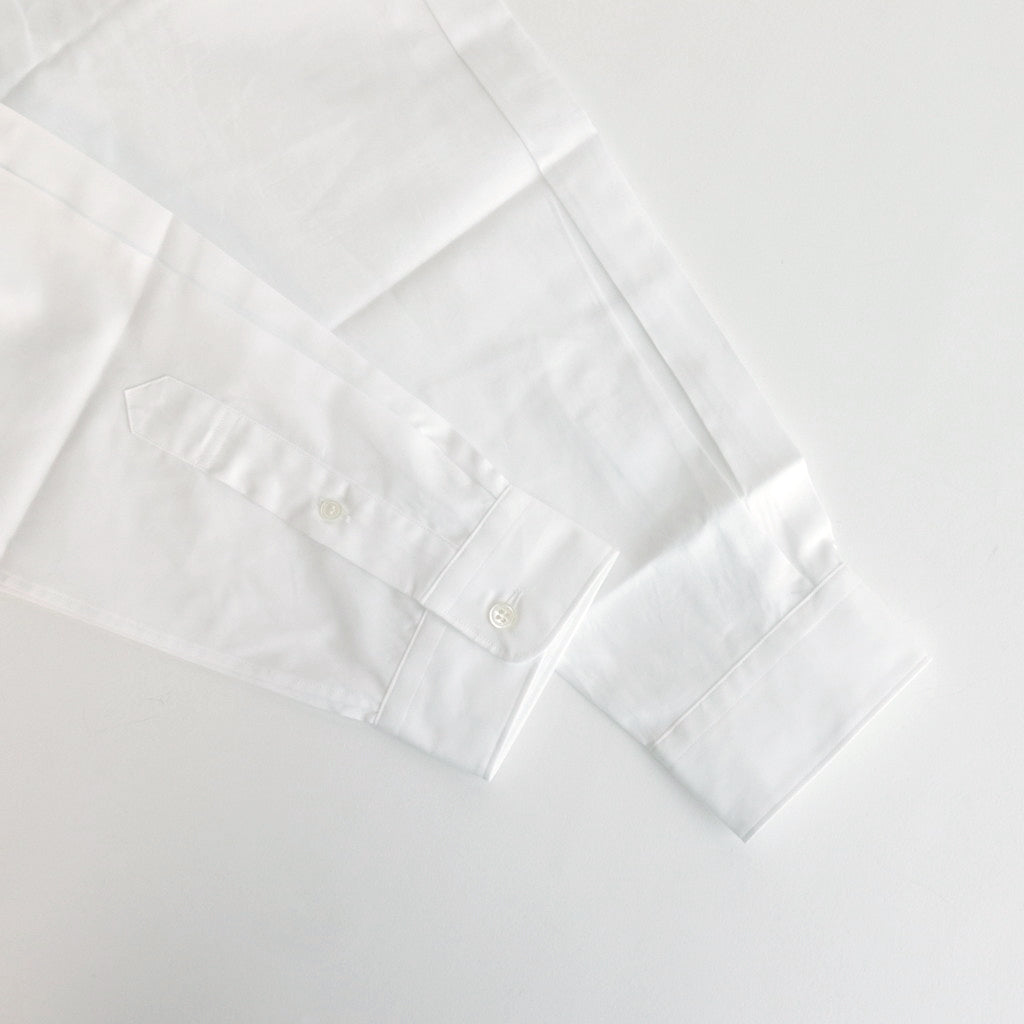 Cotton broadcloth L/S shirt #WHITE [HM-B102-051]
