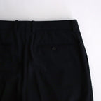 LIGHT WOOL MAX GABARDINE TWO-TUCK SLACKS #TOP BLACK [A24AP03MG]