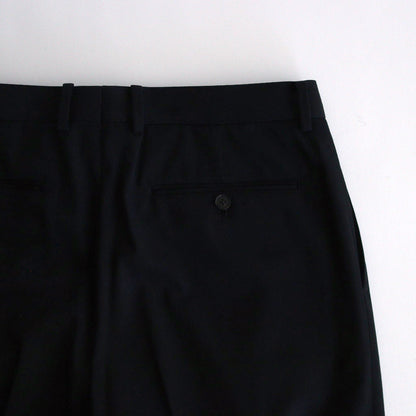 LIGHT WOOL MAX GABARDINE TWO-TUCK SLACKS #TOP BLACK [A24AP03MG]