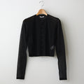 HARD TWIST COTTON GAUZE CARDIGAN #BLACK [A24SC01RB]