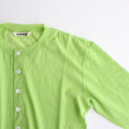 HARD TWIST COTTON GAUZE CARDIGAN #LIME GREEN [A24SC01RB]