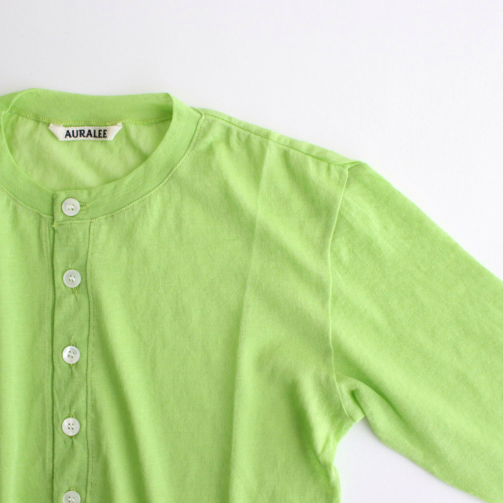 HARD TWIST COTTON GAUZE CARDIGAN #LIME GREEN [A24SC01RB]