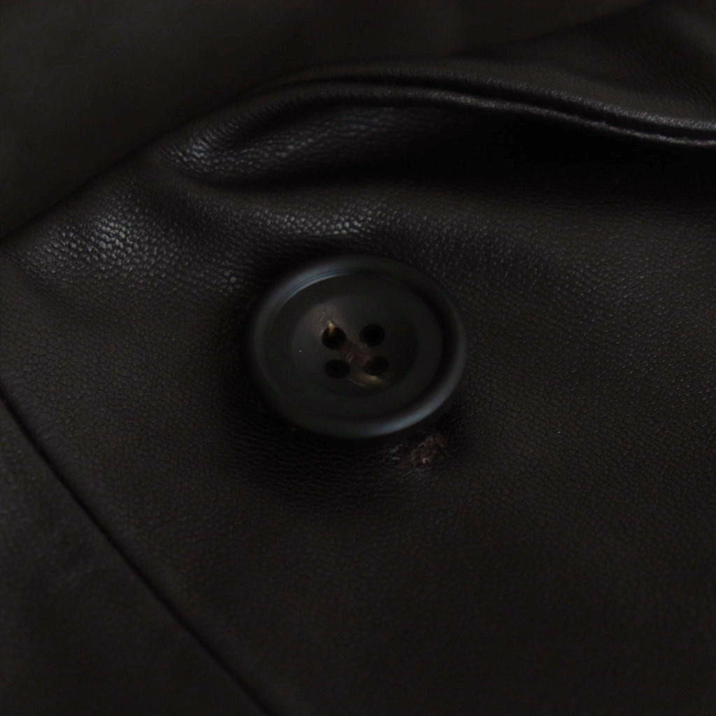 LEATHER DOUBLE BRESTED JACKET #DARK BROWN [ST.920]