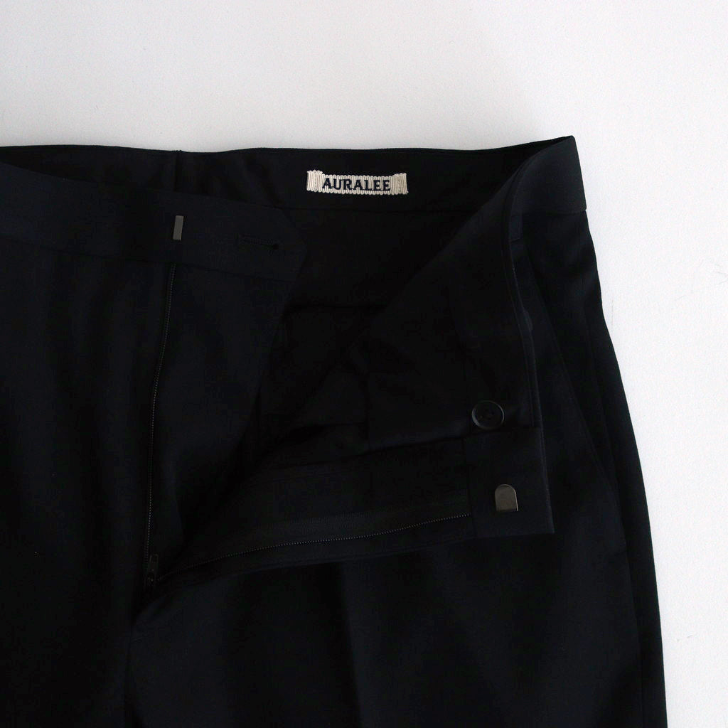 LIGHT WOOL MAX GABARDINE SLACKS #TOP BLACK [A24AP02MG]