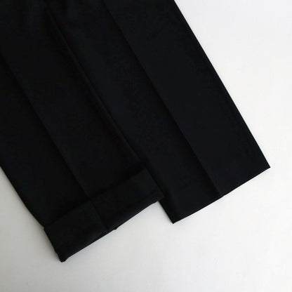 LIGHT WOOL MAX GABARDINE SLACKS #TOP BLACK [A24AP02MG]