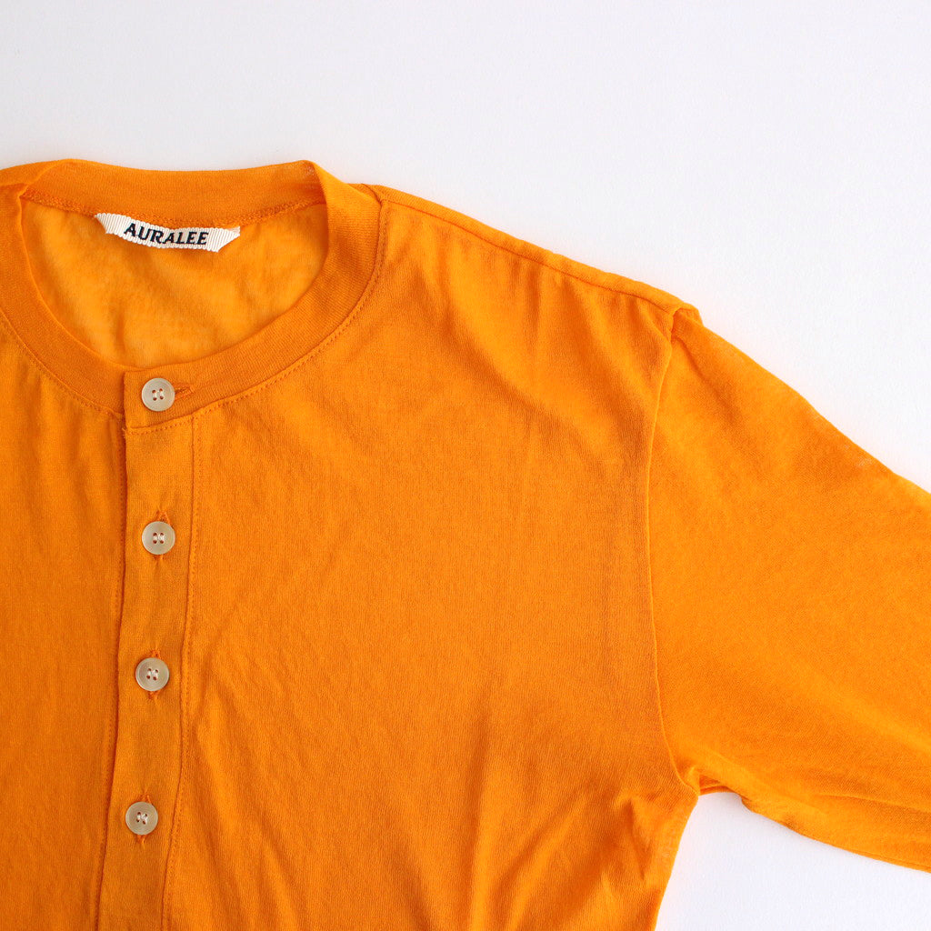 HARD TWIST COTTON GAUZE CARDIGAN #ORANGE [A24SC01RB]