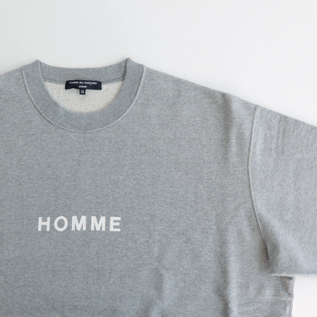 Cotton fleece crew neck sweatshirt #GRAY [HM-T104-051]